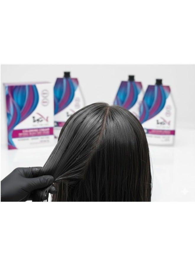 كريم صبغة الشعر ING أسود طبيعي 1000 مل - صبغة شعر خالية من الأمونيا للرجال والنساء، تغطية موثوقة للشعر الأبيض، تركيبة مغذية للاستخدام في الصالونات والمنزل - Image 3